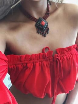 Crop tops women 2024 summer lantern sleeve sexy strapless beach tops plus size red black white ruched crop top