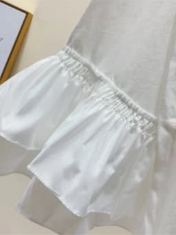 Summer Short Sleeve Tshirts Women Ruffles Patchwork Asymmetrical Fashion T Shirts High Street Casual All-match Ladies Tops