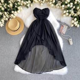 Chic Floral Mesh Patchwork Tube Top Dress Sexy Off Shoulder Elegant Evening Party Women Fashion Vintage Ceremonial Dresses