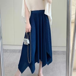 Miyake Temperament Pleated Half Skirt for Women 2024 Summer New Drape Feeling Irregular Pleated Long Skirt for Women