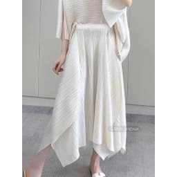 Miyake Temperament Pleated Half Skirt for Women 2024 Summer New Drape Feeling Irregular Pleated Long Skirt for Women