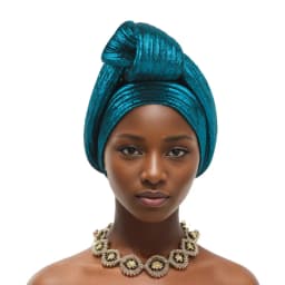 Glitter Fabric Top Knotted Turban Cap Fashion Women Headscarf Hat African Head Wraps Nigerian Wedding Party Headwear Bonnet