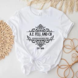 Good Omens T-shirts Woman A.Z. Fell and Co Antiquarian and Unusual Books T Shirt Retro Womens Clothing Unisex Casual Tops