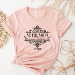 Good Omens T-shirts Woman A.Z. Fell and Co Antiquarian and Unusual Books T Shirt Retro Womens Clothing Unisex Casual Tops