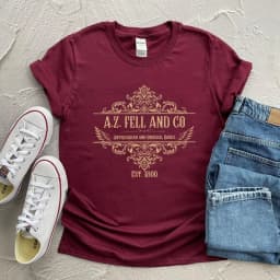 Good Omens T-shirts Woman A.Z. Fell and Co Antiquarian and Unusual Books T Shirt Retro Womens Clothing Unisex Casual Tops