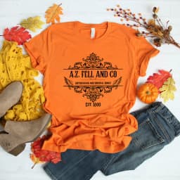 Good Omens T-shirts Woman A.Z. Fell and Co Antiquarian and Unusual Books T Shirt Retro Womens Clothing Unisex Casual Tops