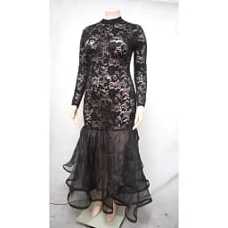 Lace Sleeve Evening Dresses Women Sexy and Elegant Mesh Hollow Package Hip Dress Night Club Party Autumn Long Dress Plus Size