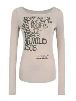 Tonngirls Y2k Vintage T Shirt Women Print Letter Tee Tops Skinny 2000s Japanese Autumn Streetwear Grunge Tops Fairycore Tshirts