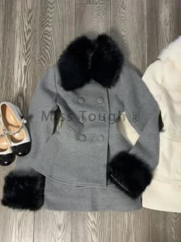 French Winter Fashion Elegant Slim 2-piece Set Women High Street Design Solid Long Sleeve Coat + High Waist Skirt Suit 2025 New