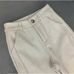 High-waisted Tweed Straight Pants 2024 Autumn/Winter New Women' S Pants Loose Casual Herringbone Warm Thickened Cropped Pants