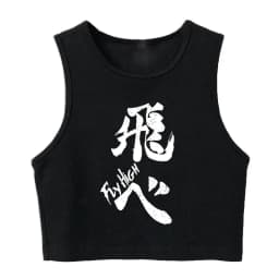 Fashion Vest Oya Oya Oya Haikyuu T Shirt Tank Top Kuroo Crop Top Tshirt Shirt Fly High Cropped Tees Karasuno T-shirt Tops Women