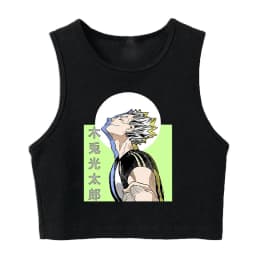 Fashion Vest Oya Oya Oya Haikyuu T Shirt Tank Top Kuroo Crop Top Tshirt Shirt Fly High Cropped Tees Karasuno T-shirt Tops Women