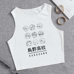 Fashion Vest Oya Oya Oya Haikyuu T Shirt Tank Top Kuroo Crop Top Tshirt Shirt Fly High Cropped Tees Karasuno T-shirt Tops Women