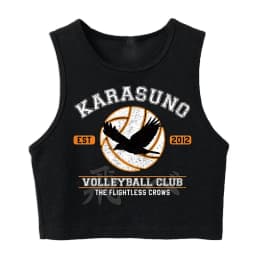 Fashion Vest Oya Oya Oya Haikyuu T Shirt Tank Top Kuroo Crop Top Tshirt Shirt Fly High Cropped Tees Karasuno T-shirt Tops Women