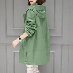 Solid Color Liner Jacket Long Hooded Trench Coat Female's 2024 new Spring And Autumn Loose Plus Size Women's Fashion Slim Coat