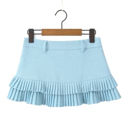 Summer Black Mini Skirts Vintage Kawaii Skirts Women Super Short Skirts For Woman Preppy Style Mirco Skirt Pleated Skirts Blue