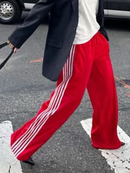 Women's Striped Pants Loose Elastic Waist Drawstring Straight Leg Casual Sweatpants with Pockets y2k Low Rise Baggy Trousers