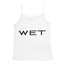 Wet Letter Print White Crop Top Shirt Y2k Streetwear Sexy Summer Clothes for Women Tank Tops 2024