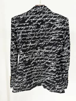 HIGH STREET Newest 2026 Stylish Designer Jacket Women's Love Letters Printed Double Breasted Blazer
