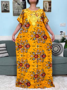 Abayas For Women 2025 New Print Floral Polyester New Kanga Clothing Loose Femme Robe African Ngeria Dresses With Hijabs Scarf