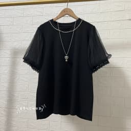 pearl collar women tees short sleeve bead work neck tops