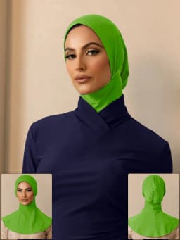 Summer Muslim Bath Swim Hijab Women Swimming Instant Turban, Extended Neck Design, Quick Drying