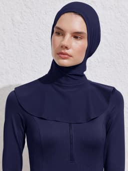Summer Muslim Bath Swim Hijab Women Swimming Instant Turban, Extended Neck Design, Quick Drying
