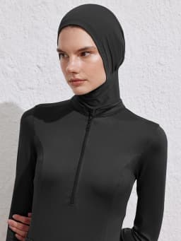 Summer Muslim Bath Swim Hijab Women Swimming Instant Turban, Extended Neck Design, Quick Drying