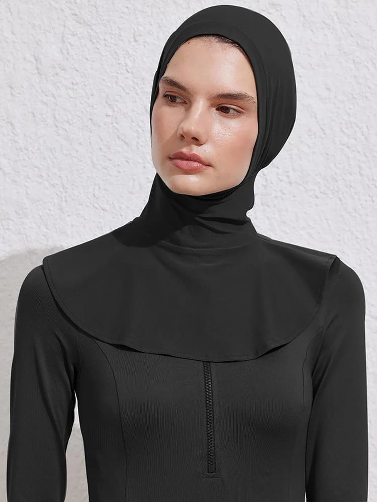 Summer Muslim Bath Swim Hijab Women Swimming Instant Turban, Extended Neck Design, Quick Drying