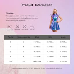 Womens Cocktail Dress Shiny Metallic Dress Alien Space Cap Sleeve High Waist A-line Dress for Halloween Party High Street Dress