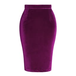 SISHION Purple Black Autumn Winter Women Skirt Stretch Bodycon Straight Casual Work OL Office Pencil Velvet Sexy Skirts SS0028