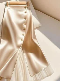 2025 New Commuting Women Fashion Spliced Mesh Single Breasted Slit Maxi Skirt Elegant Satin Temperament Long Skirts