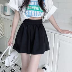 Korean Fashion Wide Leg Shorts Ladies Casual All-Match Elastic Waist Sport Short Pants Woman Solid Color Simple Loose Hot Shorts