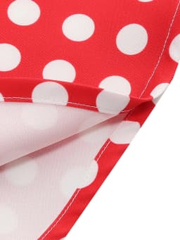 Tonval 1950s Vintage Party Birthday Dress Summer Clothing for Women Bow Neck Polka Dot Print Midi Swing Dresses