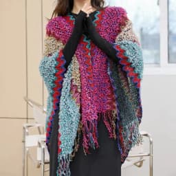 Ethnic Style Cape Oversized Sweater Jacket Women Fashion New Loose Patchwork Warm Long Scarf Knitted Cardigan Woman