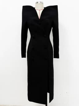 Black Red Color Women Long Sleeve Sexy Off the Shoulder Bodycon Mid-calf Evening Party Dress Celebrity Red Carpet Outfit