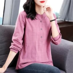 Large Size Mid Length Women Thin O-Neck Cotton Shirt Tops Coat 2025 Spring Autumn Female Long Sleeve Cardigan Blouse Jacket 5XL