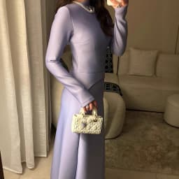 Casual Clothing Solid Color High Waist Dress New 2025 Temperament Host Dress Fashion Women's O-neck Autumn Long Dress Vestidos