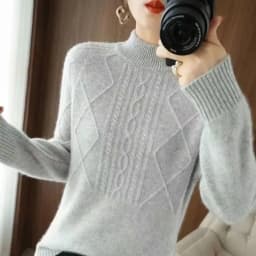 Autumn Winter Women Sweater Thicke Pullover Knit Loose Half High Collar Twists Sweater Versatile Female Tops Bottoming Shirt