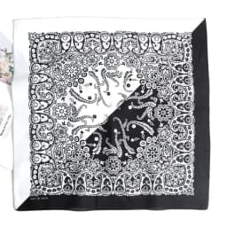 New High Quality Hip Hop 100% Cotton Bandana Square Scarf Black Paisley Riding Headband Printed Gifts for Women/Men/Boys/Girls
