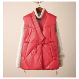 2025 New Cotton Down Winter Women's Vest Thicken V-neck Sleeveless Puffer Jacket Padded Female Warm Outerwear Women Clothing