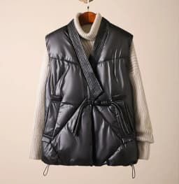 2025 New Cotton Down Winter Women's Vest Thicken V-neck Sleeveless Puffer Jacket Padded Female Warm Outerwear Women Clothing