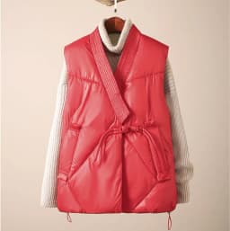 2025 New Cotton Down Winter Women's Vest Thicken V-neck Sleeveless Puffer Jacket Padded Female Warm Outerwear Women Clothing