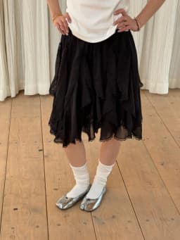 Kawaii Black Mini Skirts Women Summer 2025 Japanese Y2k Beach Ruched Skirts Vintage Clothes Lace Chiffon Skirts Cute Clothes