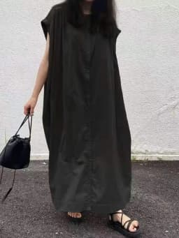 Summer Big Large Sleeveless Dress Women Fashion Loose Solid Color Woman Dress Casual Female Clothing Ladies Dresses Vestidos