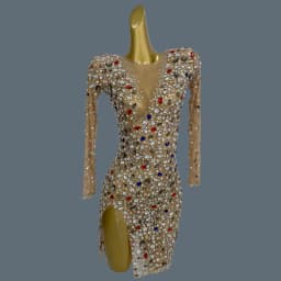 Sparkly Full Rhinestone Asymmetrical Bodycon Wrap Dress for Sexy Women Long Sleeved Mini Dress High-end Party Evening Dress Puer