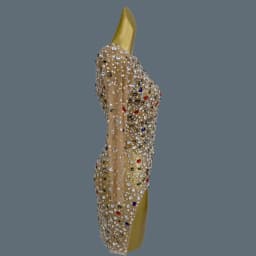 Sparkly Full Rhinestone Asymmetrical Bodycon Wrap Dress for Sexy Women Long Sleeved Mini Dress High-end Party Evening Dress Puer