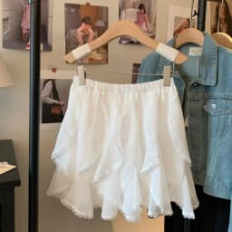 Mini Skirts Women Summer 2025 Chiffon Ruched Skirts Woman Clothing 2000s Clothes Y2k Kawaii Black Lace Skirts Kawaii White