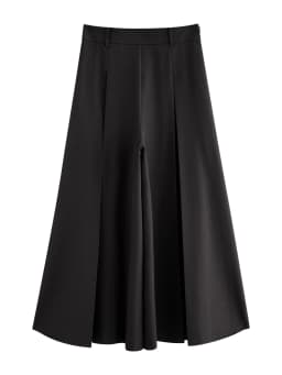 ZIQIAO Gray Airy Long Skirt Pants Women 2025 Autumn New Wide-leg Pants Drape Casual Pants 25ZQ93119