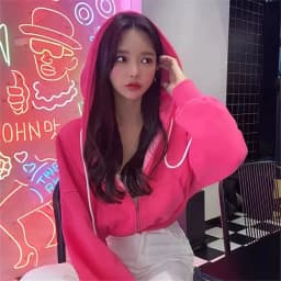 Autumn Winter Short Sweatshirt for Women Solid Hooded Sports Zipper Cropped Jacket Woman Fashion High Waist Loose-Fit Hoodies